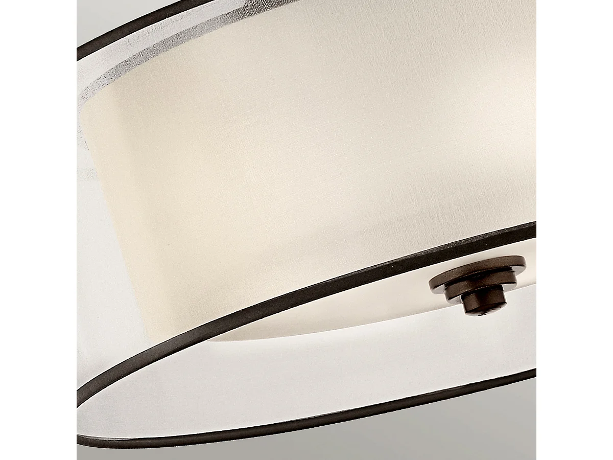 Elstead Lacey 4 Light Semi-Flush Mount, Mission Bronze, E27