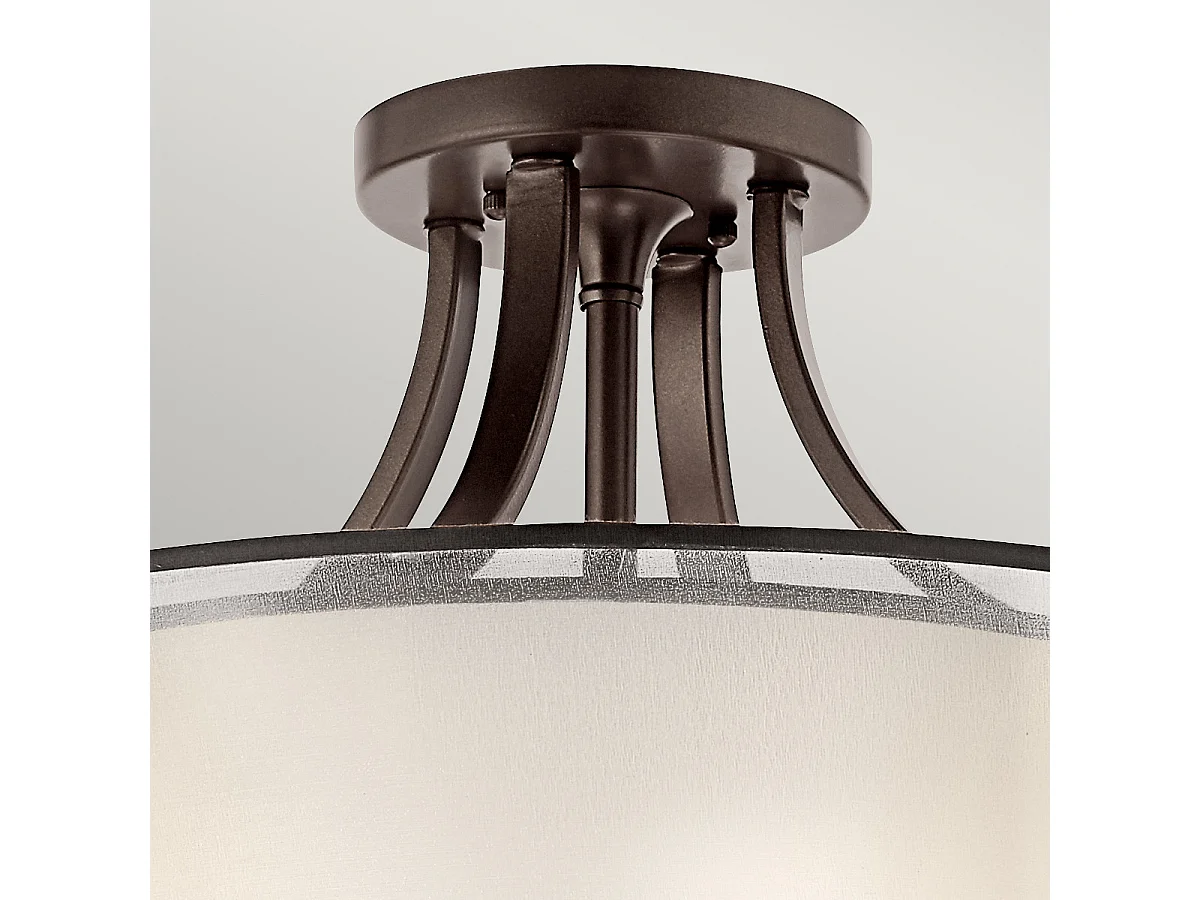 Elstead Lacey Semi-Plafonnier à 4 Lumières, Mission Bronze, E27