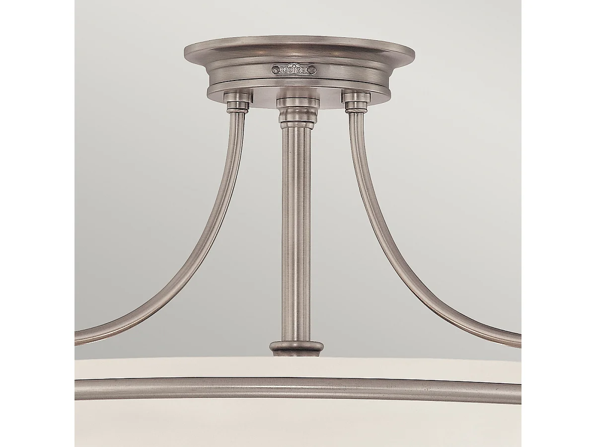 Elstead Griffin - Plafoniera a 4 luci semi filo nichel antico, attacco E27