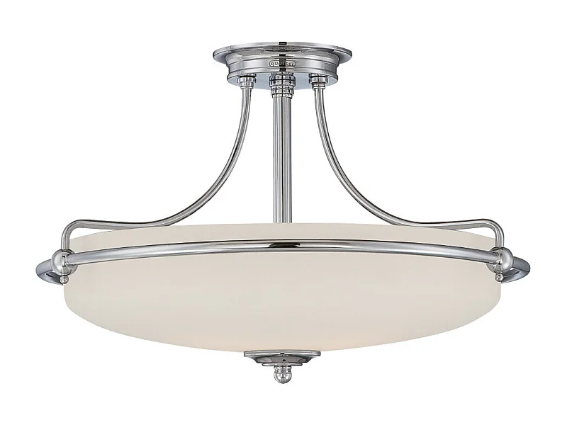 Elstead Griffin - Plafoniera a 4 luci semi filo nichel antico, attacco E27