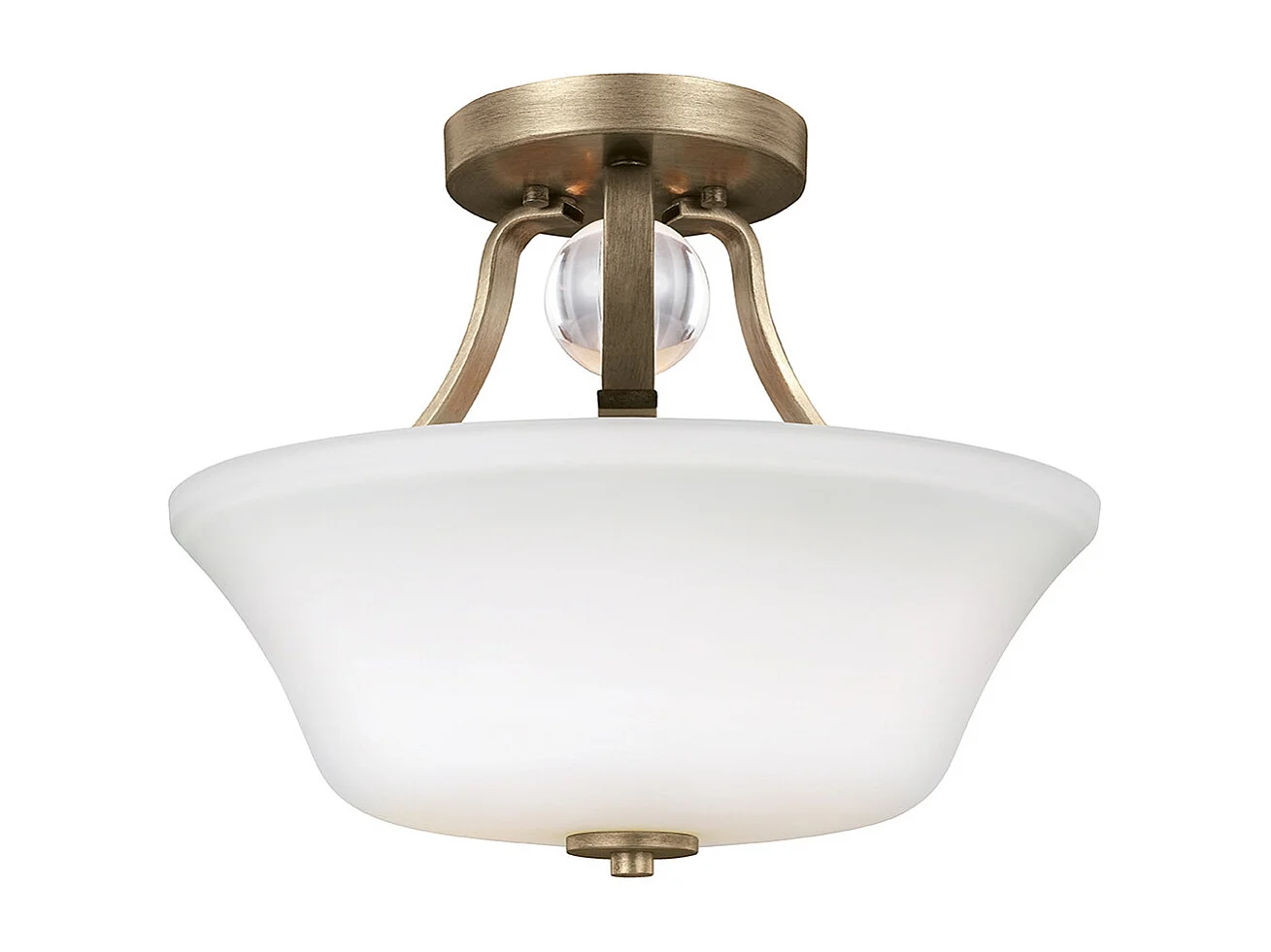 Elstead Evington Plafonnier semi-encastré à 2 ampoules Or, E27