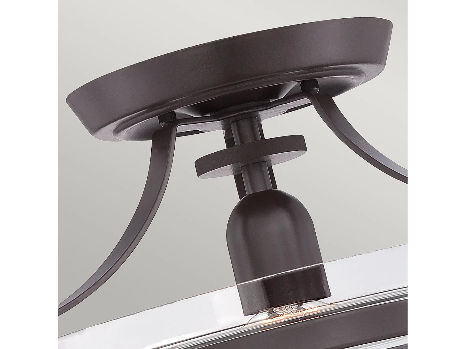 Elstead Penn Station - 1 licht Semi Flush Deckenleuchte Western Bronze, E27