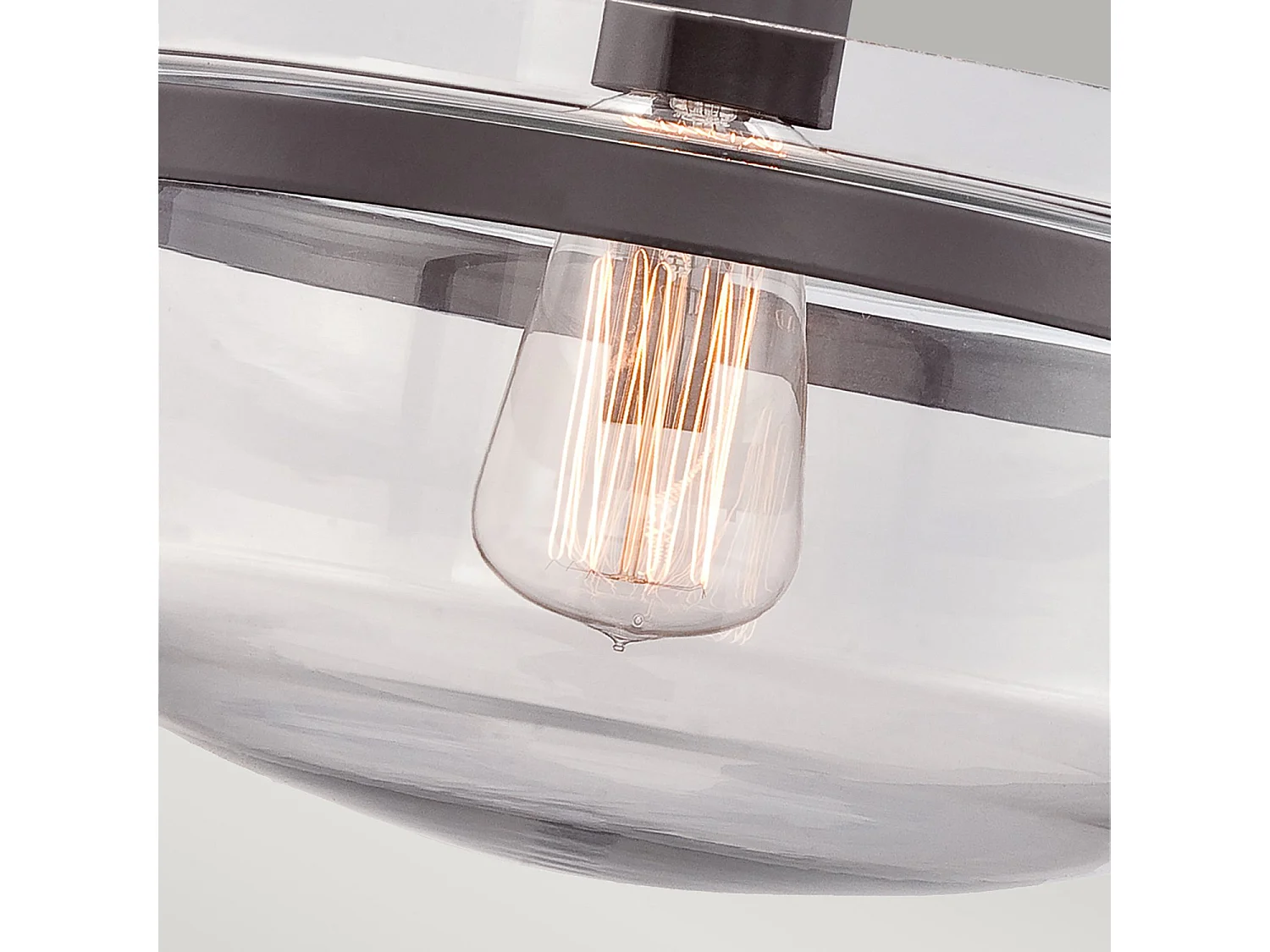 Elstead Penn Station - 1 licht Semi Flush Deckenleuchte Western Bronze, E27