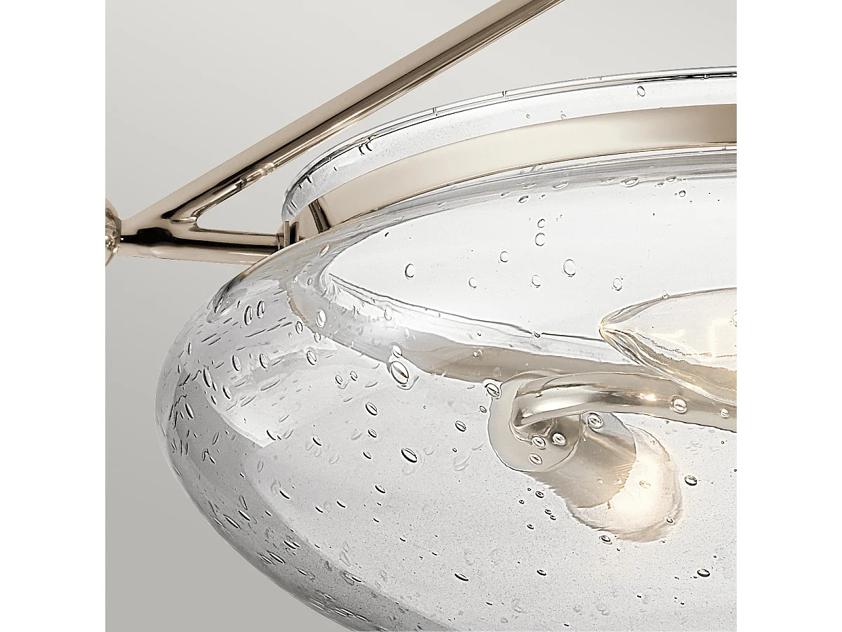 Belle Kichler 3 licht Semi-Flush Mount Poliertes Nickel