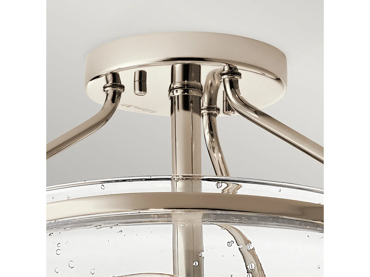 Belle Kichler 3 licht Semi-Flush Mount Poliertes Nickel