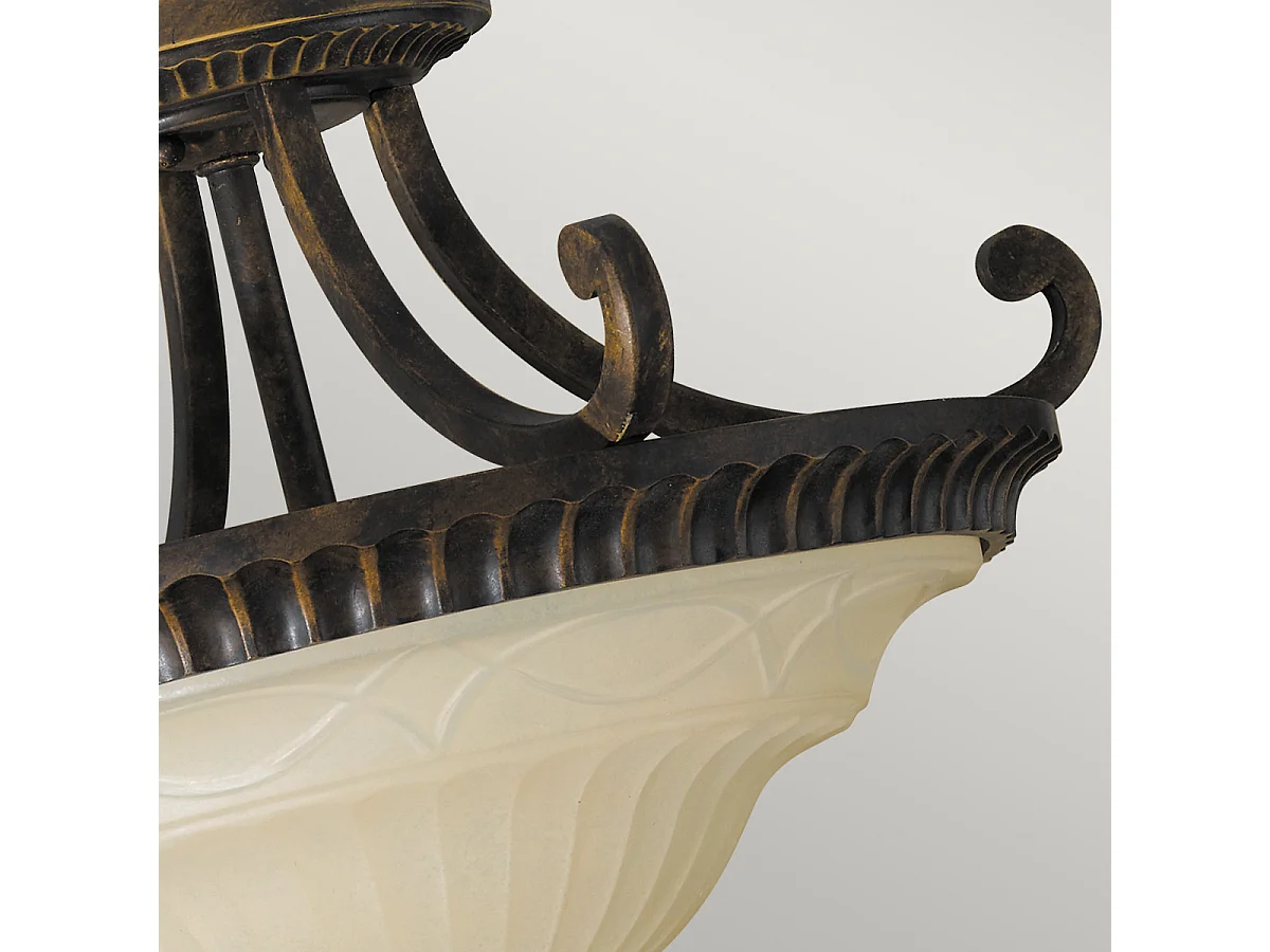 Elstead Drawing Room - Soffitto a 2 luci semi filo noce chiaro, attacco E27