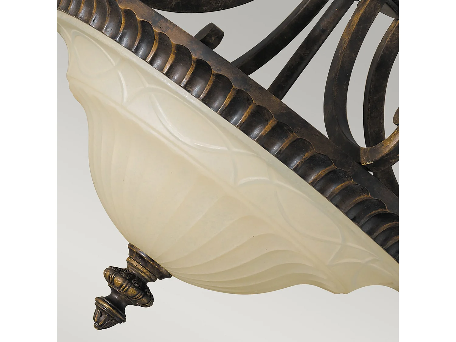 Elstead Drawing Room - Soffitto a 2 luci semi filo noce chiaro, attacco E27