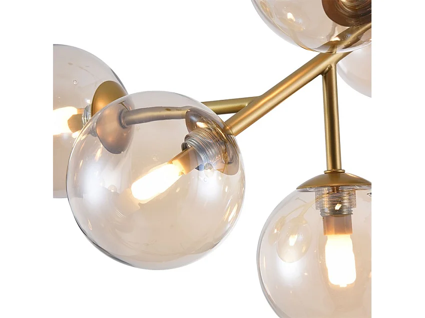 Dallas Plafón Semi Empotrado Dorado, 12 Luces, G9