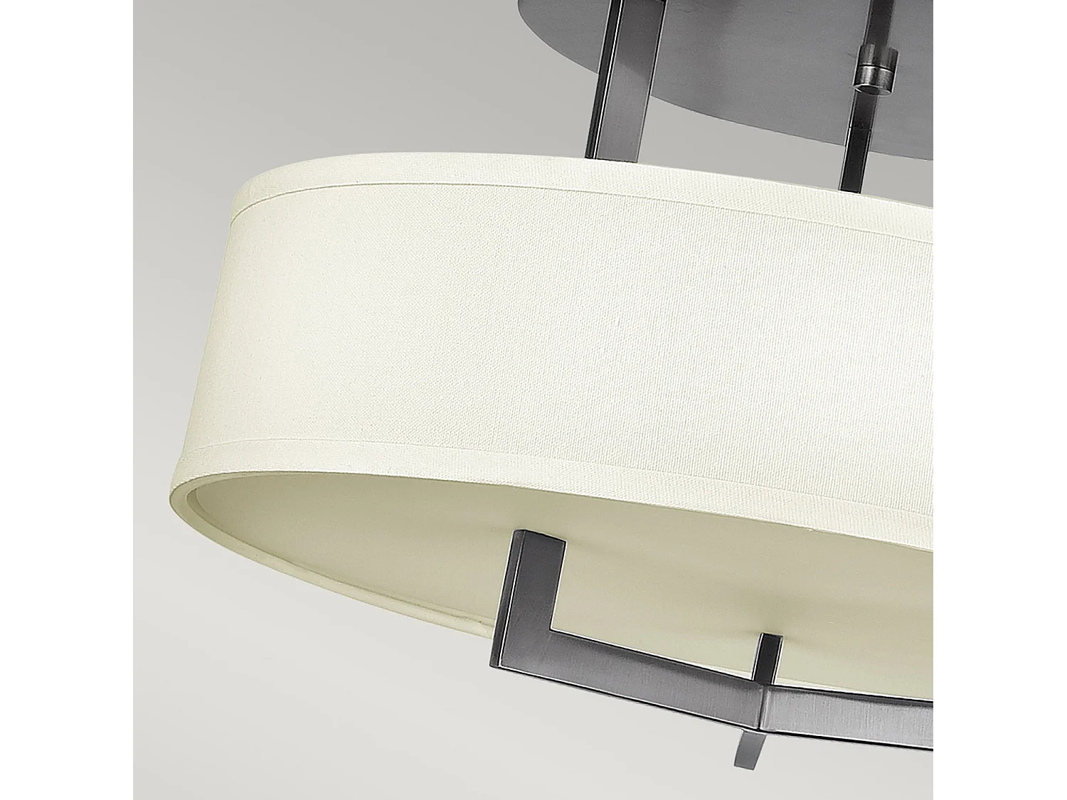 Elstead Hampton - 3 Licht Semi Flush Deckenleuchte Antik Nickel, E27