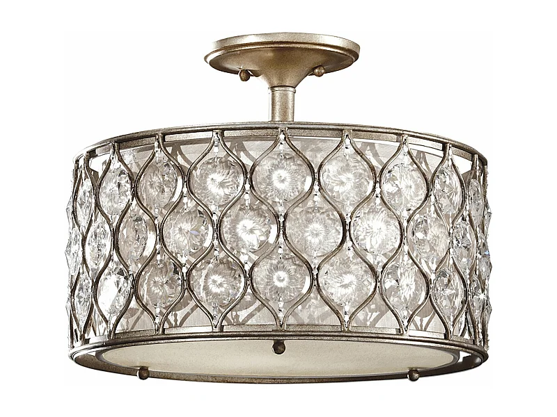 Lampadario Contemporaneo Lucia Acciaio Argento Brunito Cristallo 3 Luci E27