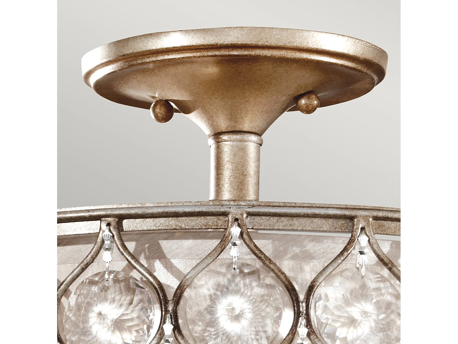 Lampadario Contemporaneo Lucia Acciaio Argento Brunito Cristallo 3 Luci E27