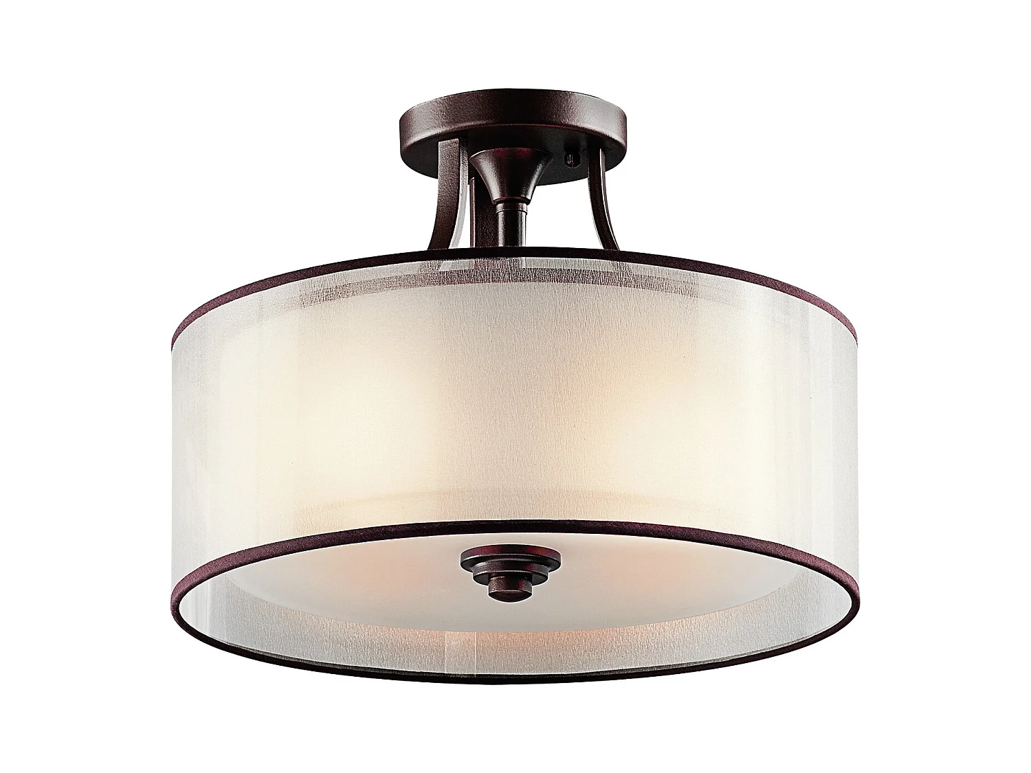 Elstead Lacey 3 Ljus Small Semi Flush Mount Taklampa Mission Bronze, E27