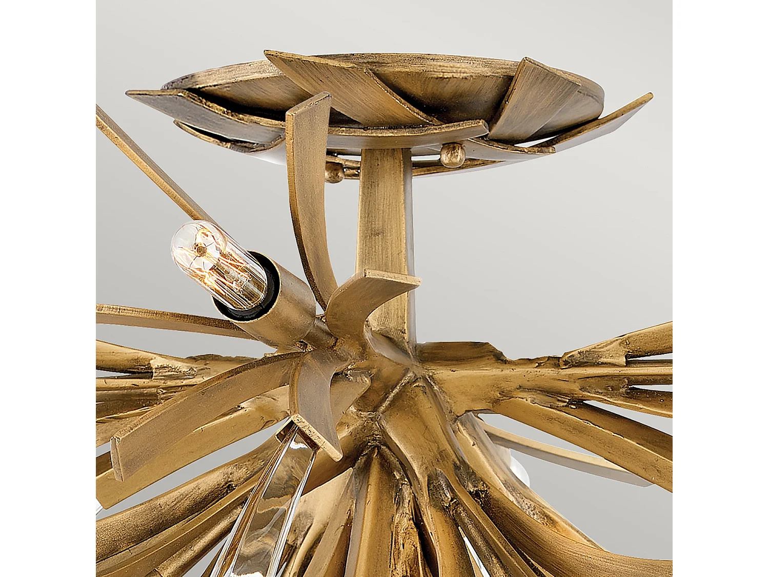 Vida Hinkley Fredrick Ramond 9 licht Semi Flush licht Brüniertes Gold