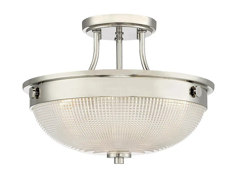 Elstead Mantle - 2 licht Semi-Flush - Nickel poliert, E27