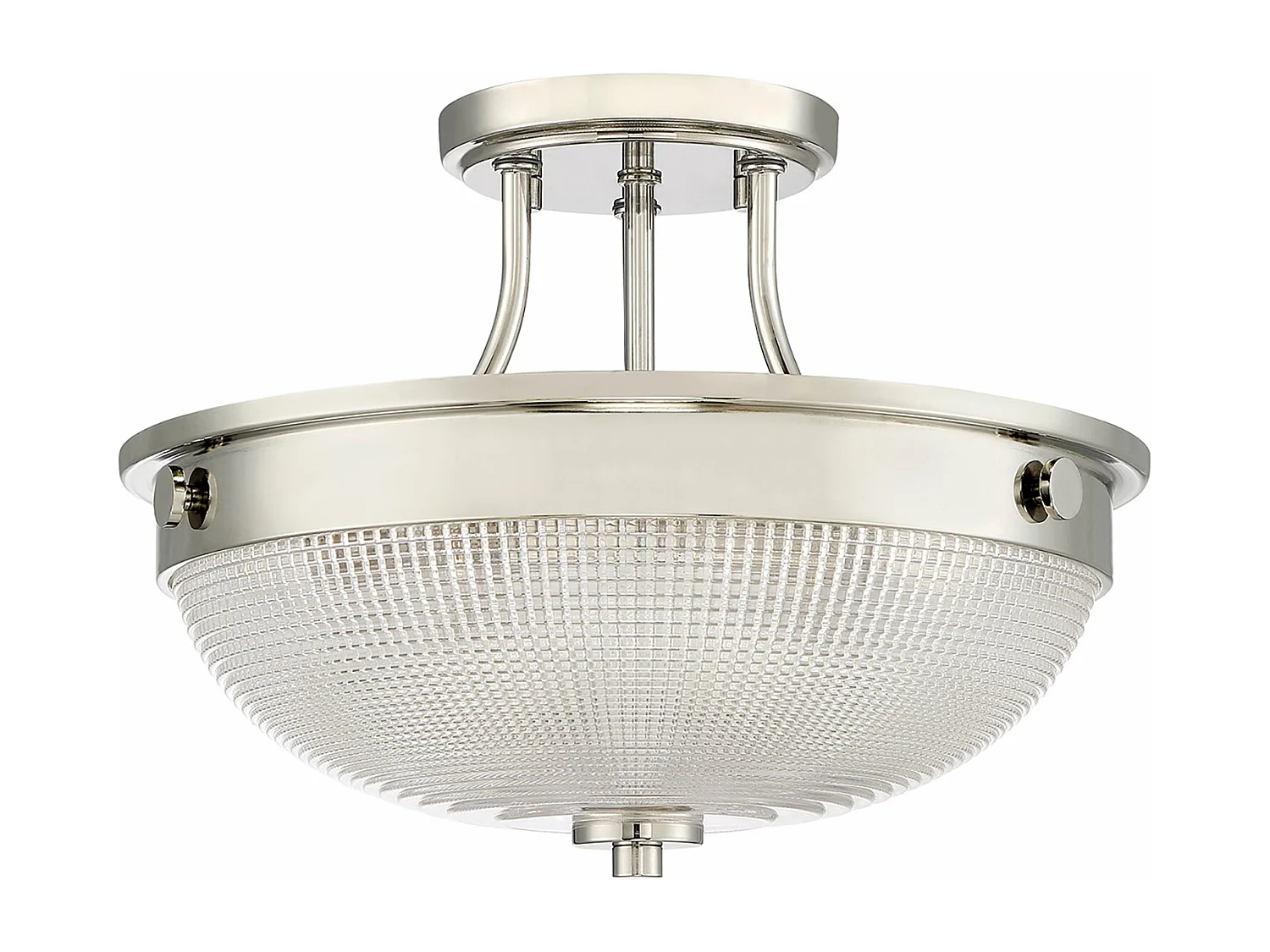 Elstead Mantle - 2 licht Semi-Flush - Nickel poliert, E27