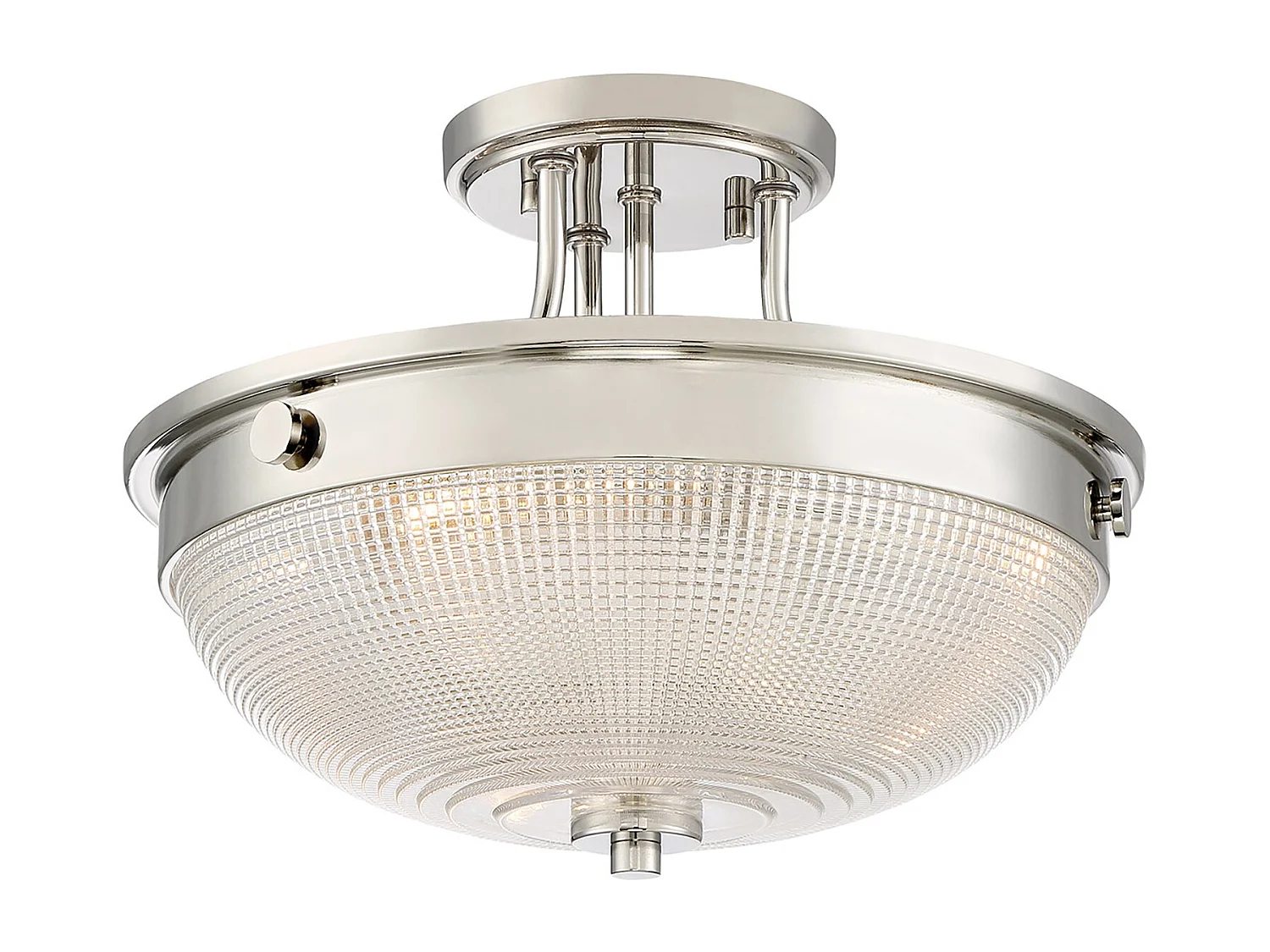 Elstead Mantle - 2 licht Semi-Flush - Nickel poliert, E27
