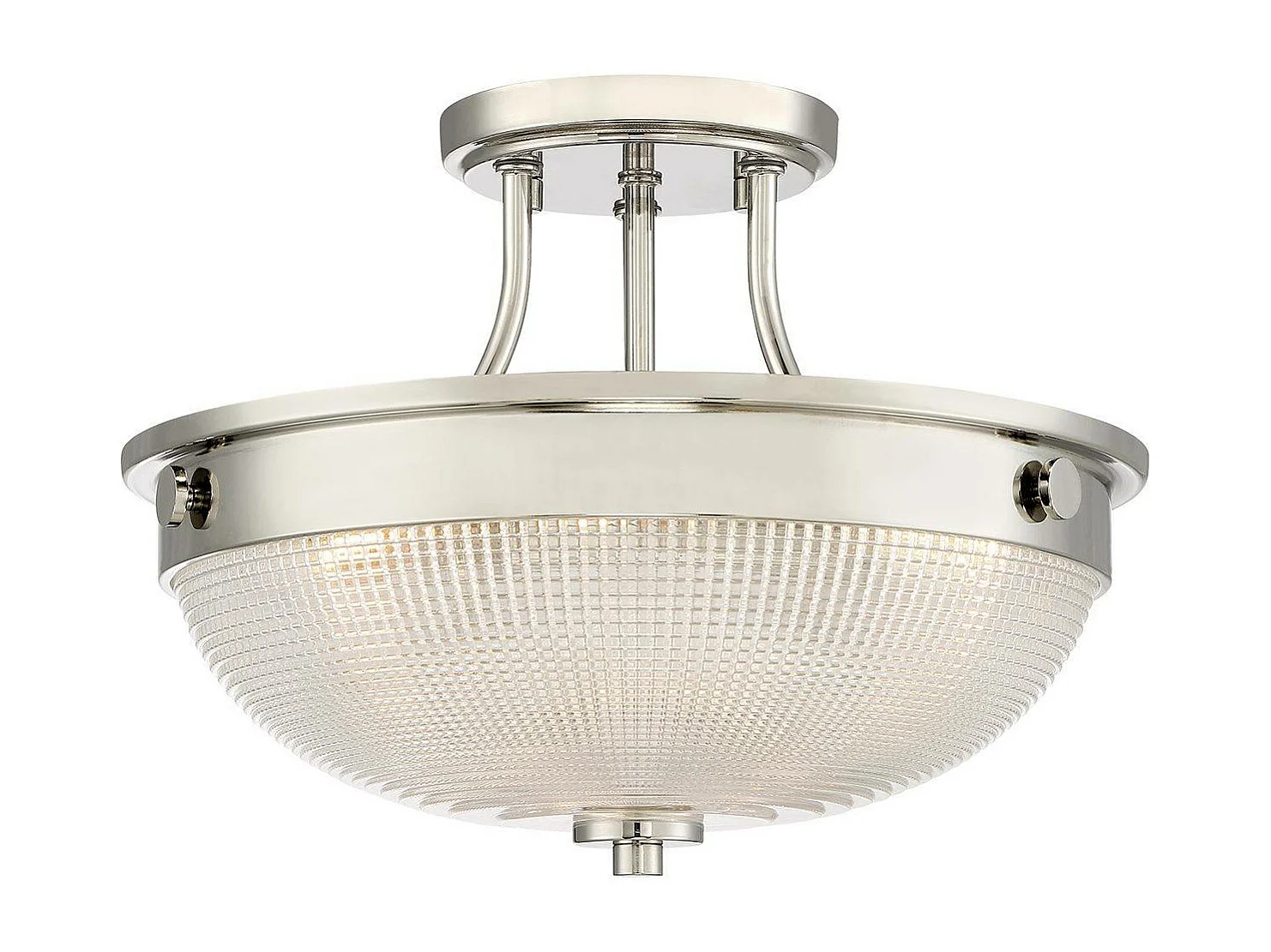 Elstead Mantle - 2 licht Semi-Flush - Nickel poliert, E27
