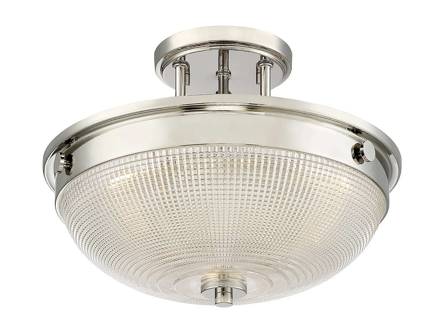Elstead Mantle - 2 licht Semi-Flush - Nickel poliert, E27