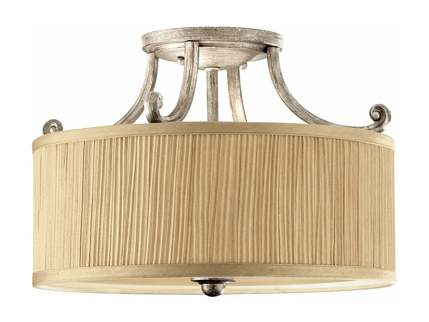 Lampadario Contemporaneo Abbey Acciaio Sabbia Argentata 3 Luci E27