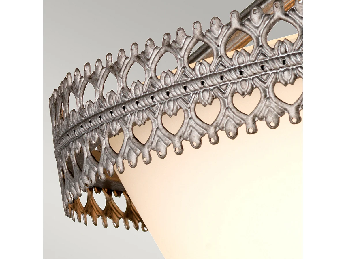 Elstead Crown - Lampada a sospensione a soffitto a 3 luci semi-filo in ferro, E27