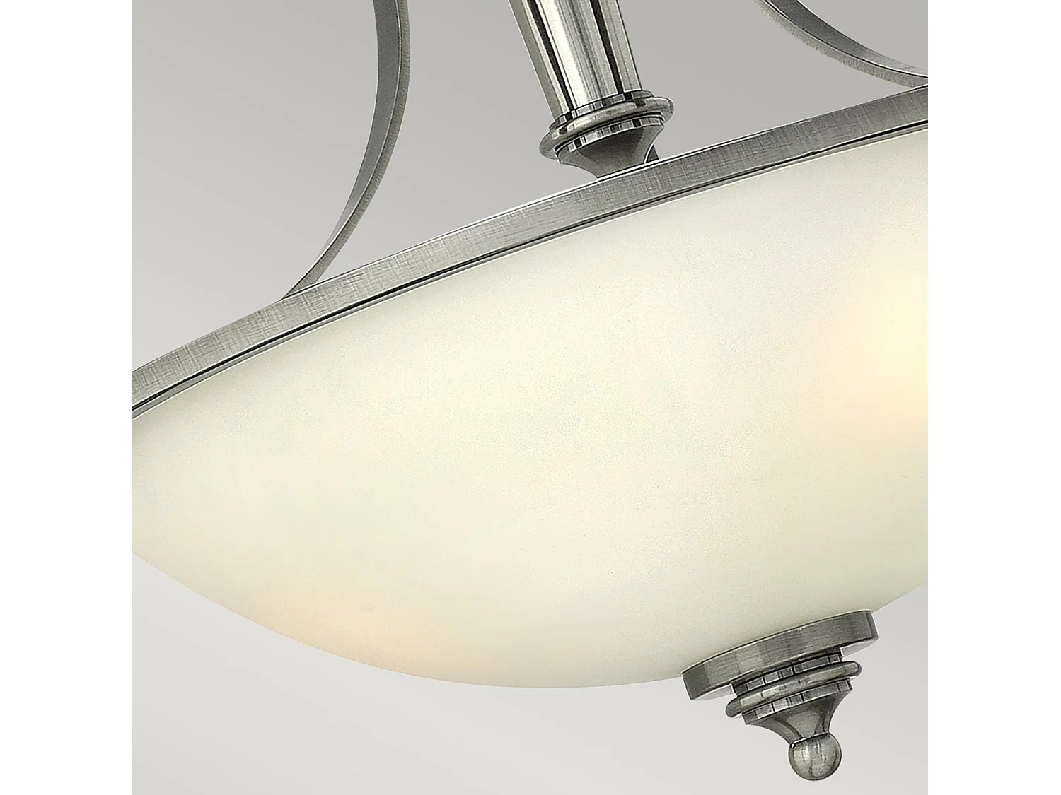 Elstead Truman - Plafoniera a 3 luci semi filo nichel antico, attacco E27