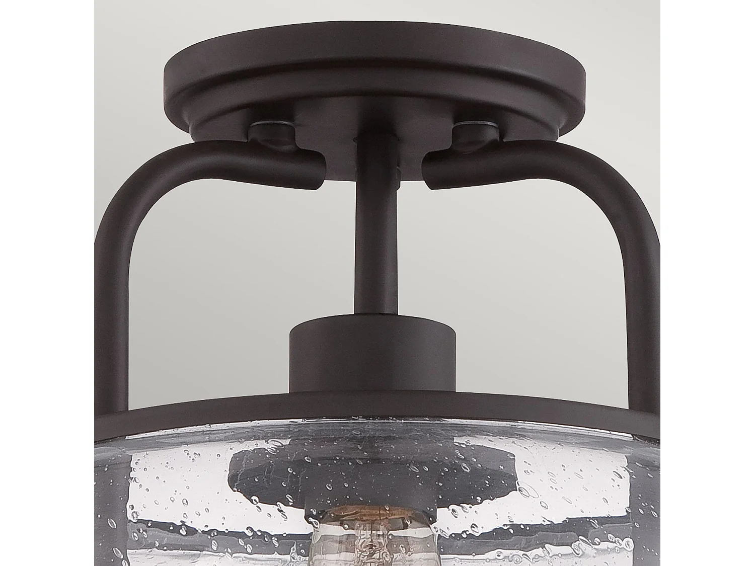 Elstead Trilogy 1 Ljus Small Semi Flush Ceiling Light Old Bronze, E27