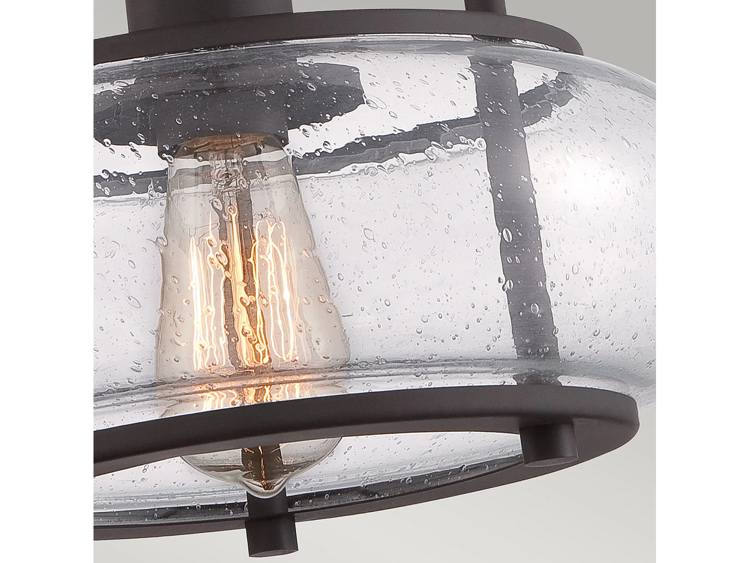 Elstead Trilogy 1 Ljus Small Semi Flush Ceiling Light Old Bronze, E27