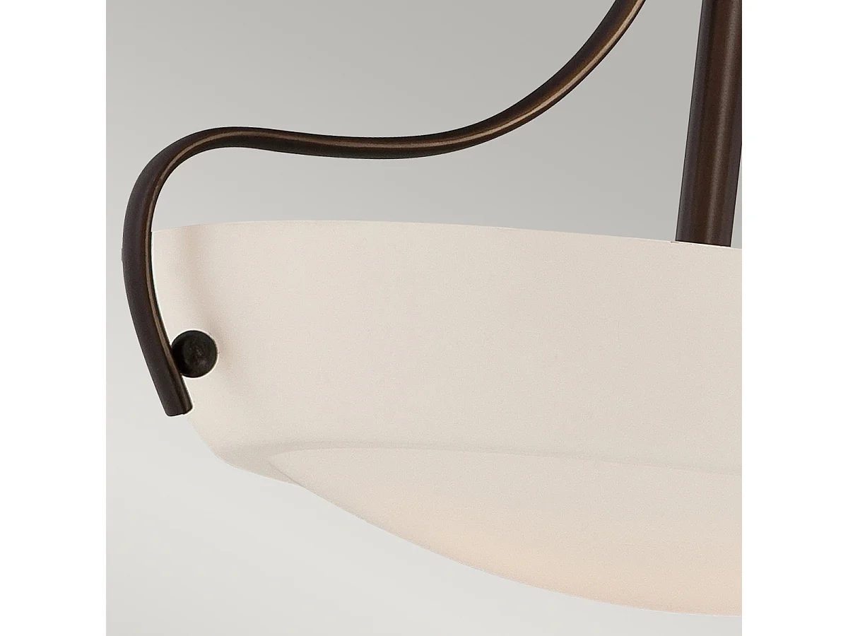 Elstead Chantilly - 3 licht Semi Flush Deckenleuchte Palladian Bronze, E27