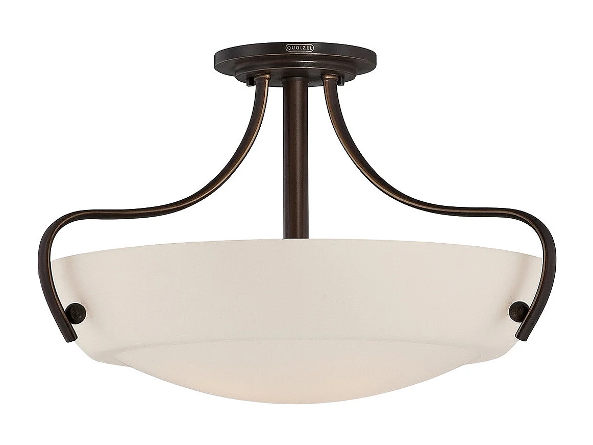 Elstead Chantilly 3 Ljus Semi Flush Ceiling Light Palladian Brons, E27