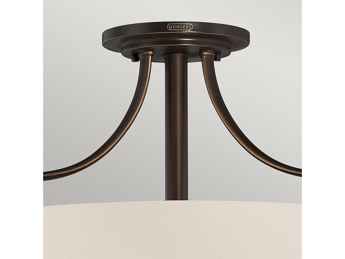 Elstead Chantilly 3 Ljus Semi Flush Ceiling Light Palladian Brons, E27