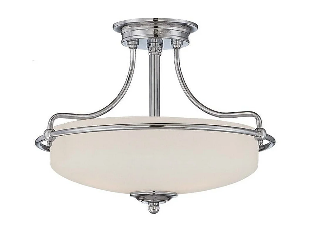 Elstead Griffin - 3 licht Semi Flush Deckenleuchte Chrom poliert, E27