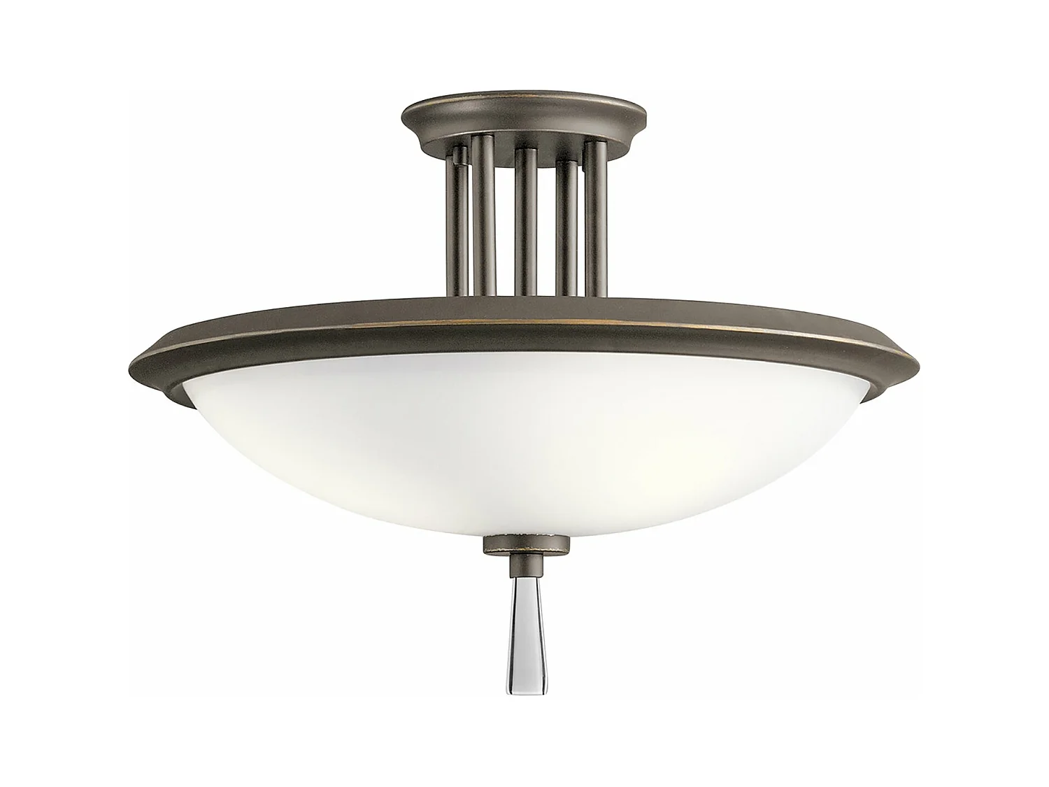 Lampadario Contemporaneo Dreyfus Acciaio Bronzo Antico Vetro 3 Luci E27