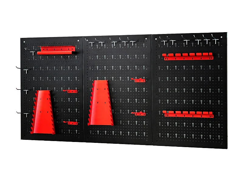 Kit de rangement d'outils métal argentée 120 x 60 x 2.5 cm 20_0007191