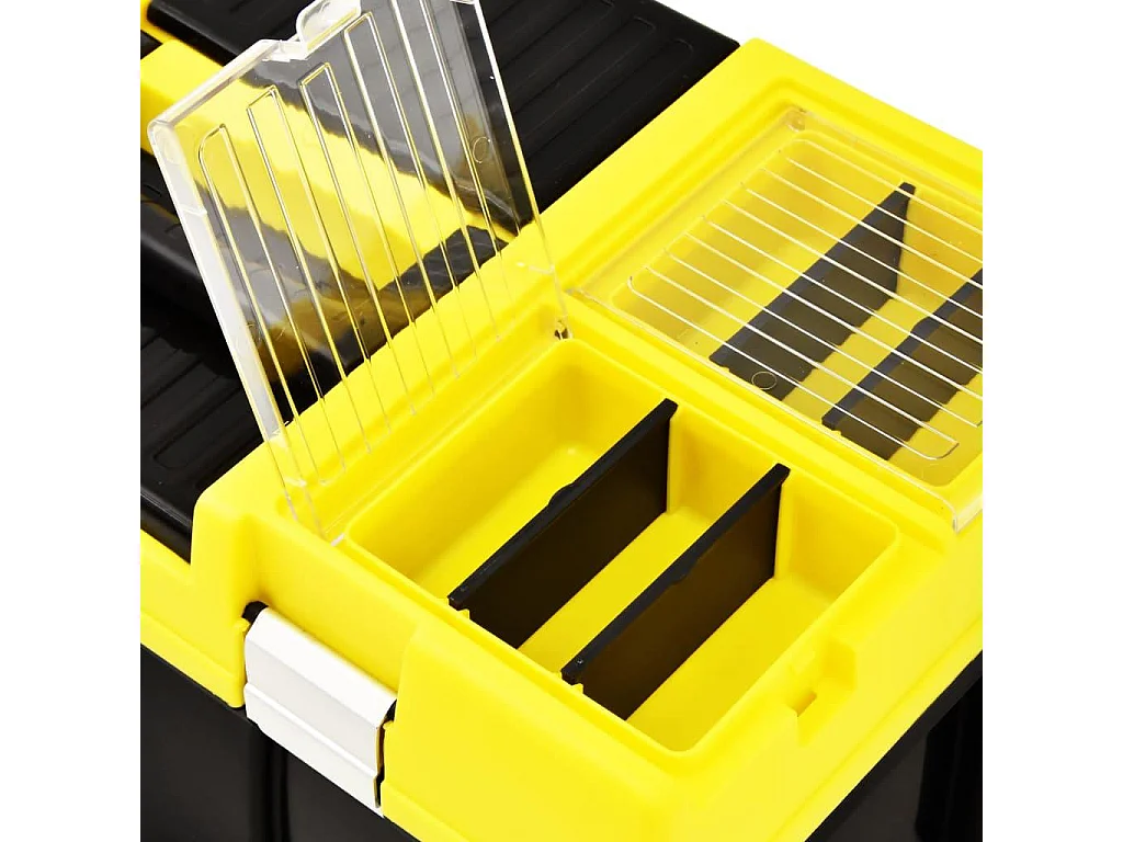 Boîte à outils mallette jaune 59.5 x 33.7 x 31.6 cm 02_0003225