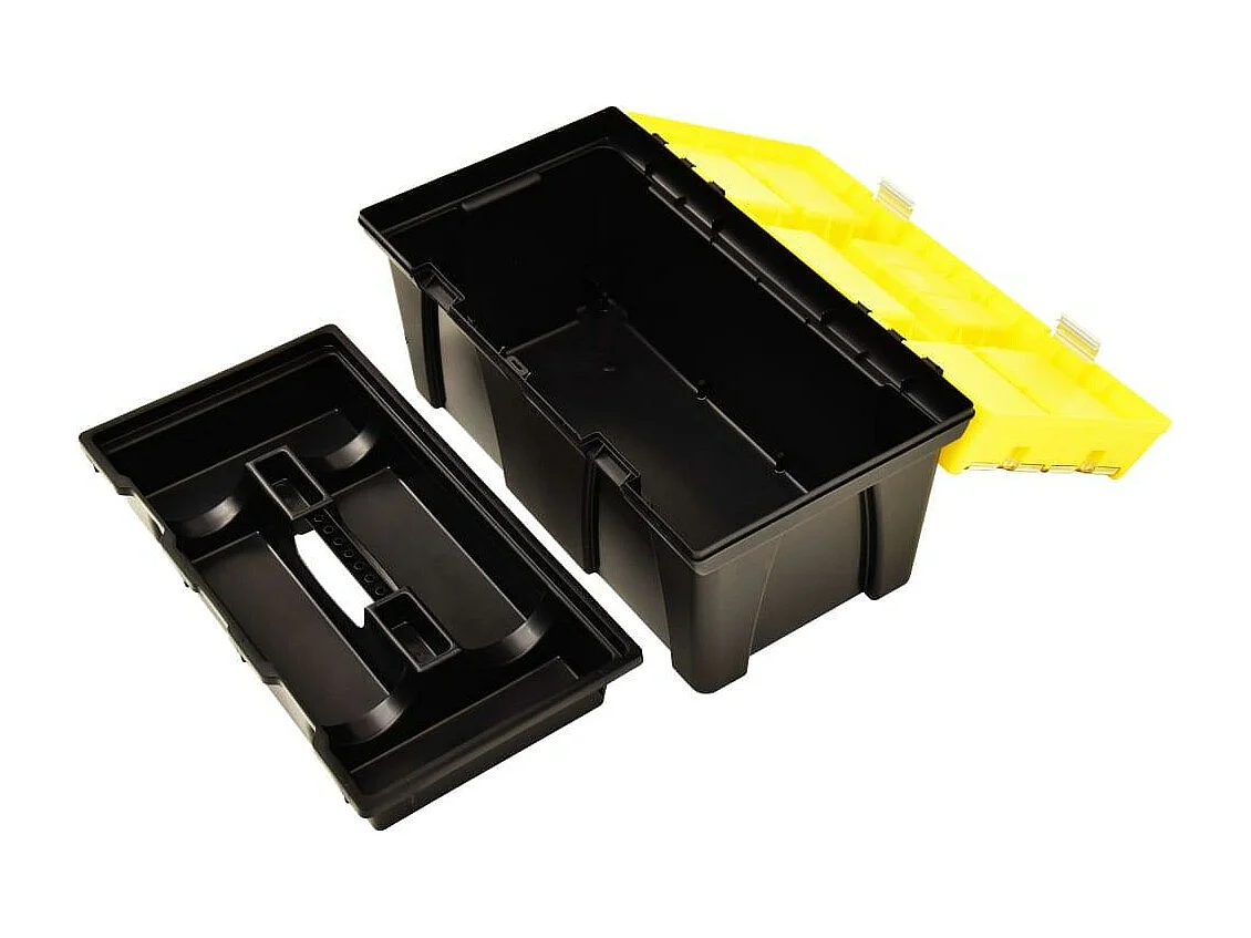 Boîte à outils mallette jaune 59.5 x 33.7 x 31.6 cm 02_0003225