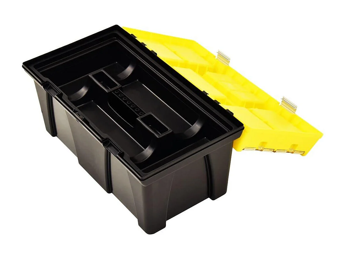 Boîte à outils mallette jaune 59.5 x 33.7 x 31.6 cm 02_0003225