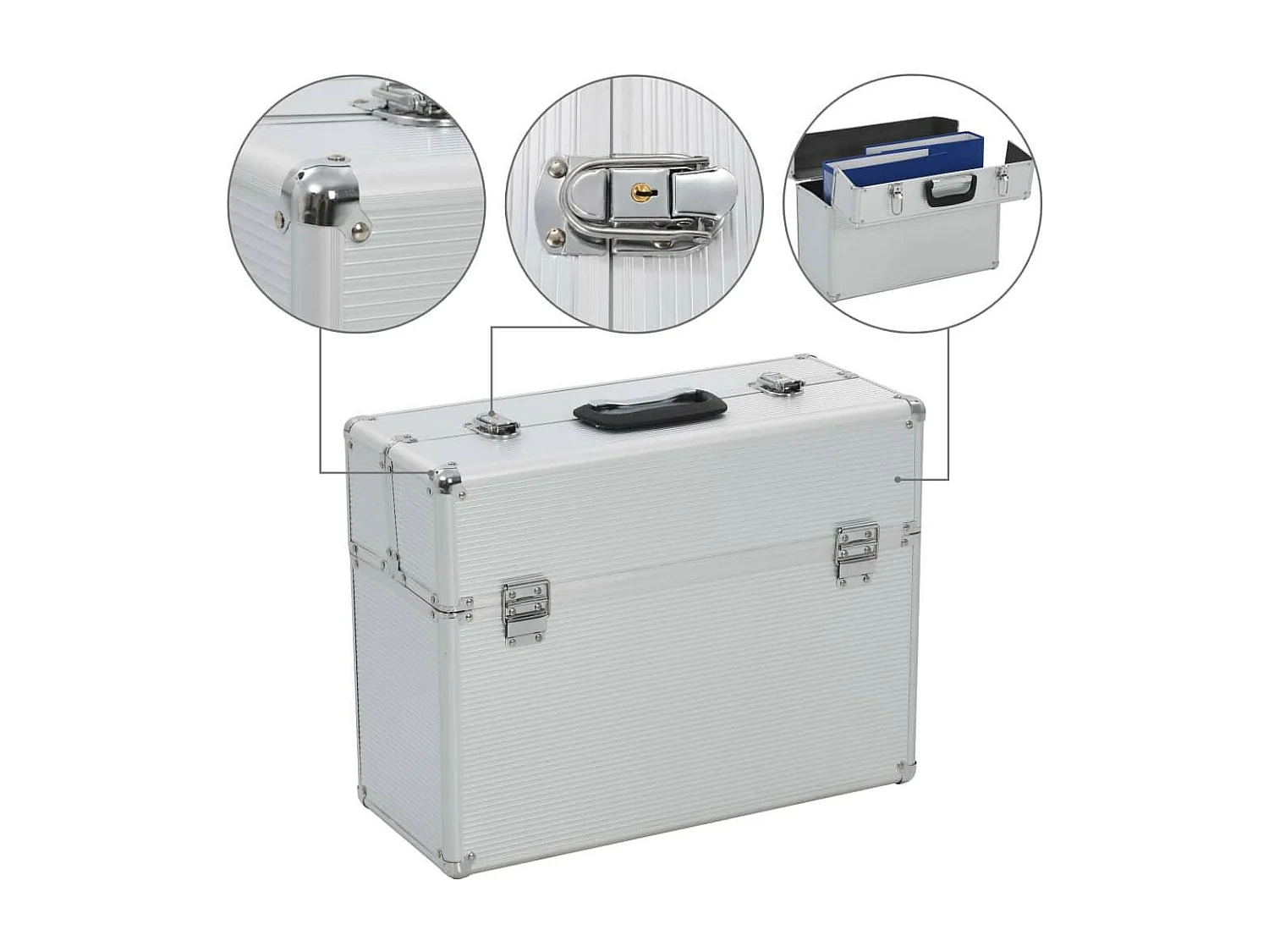 Boîte à outils 47 aluminium argenté 47 x 36 x 20 cm 02_0003217