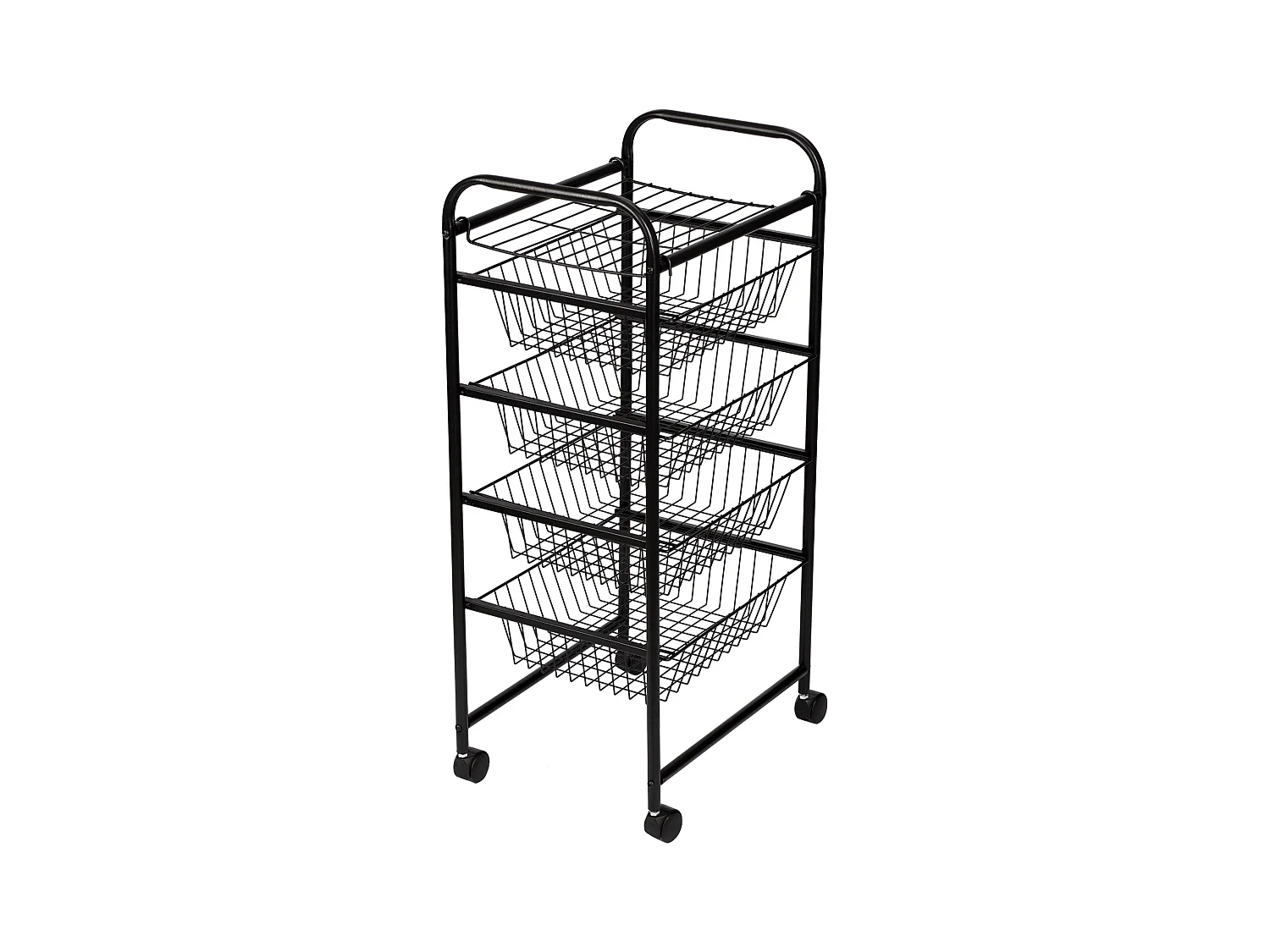 Chariot de cuisine roulant noire 41 x 31.5 x 87 cm 03_0006794