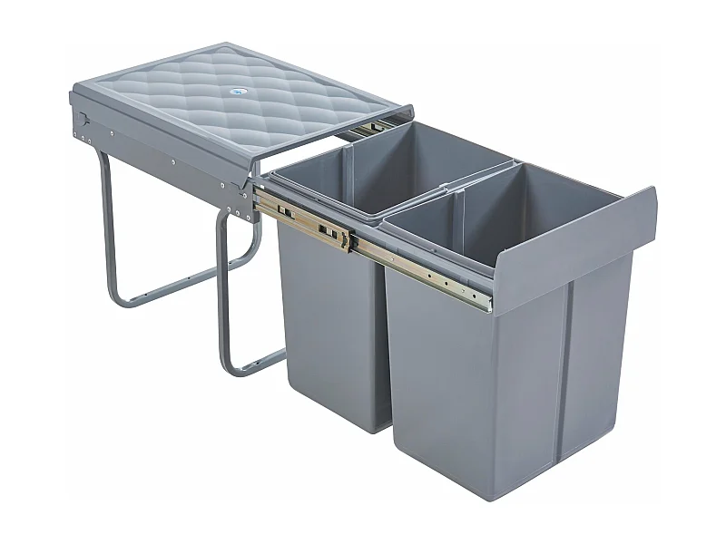 Pattumiera da incasso 2 x 20 litri 48 x 34 x 42 cm grigio 03_0008204