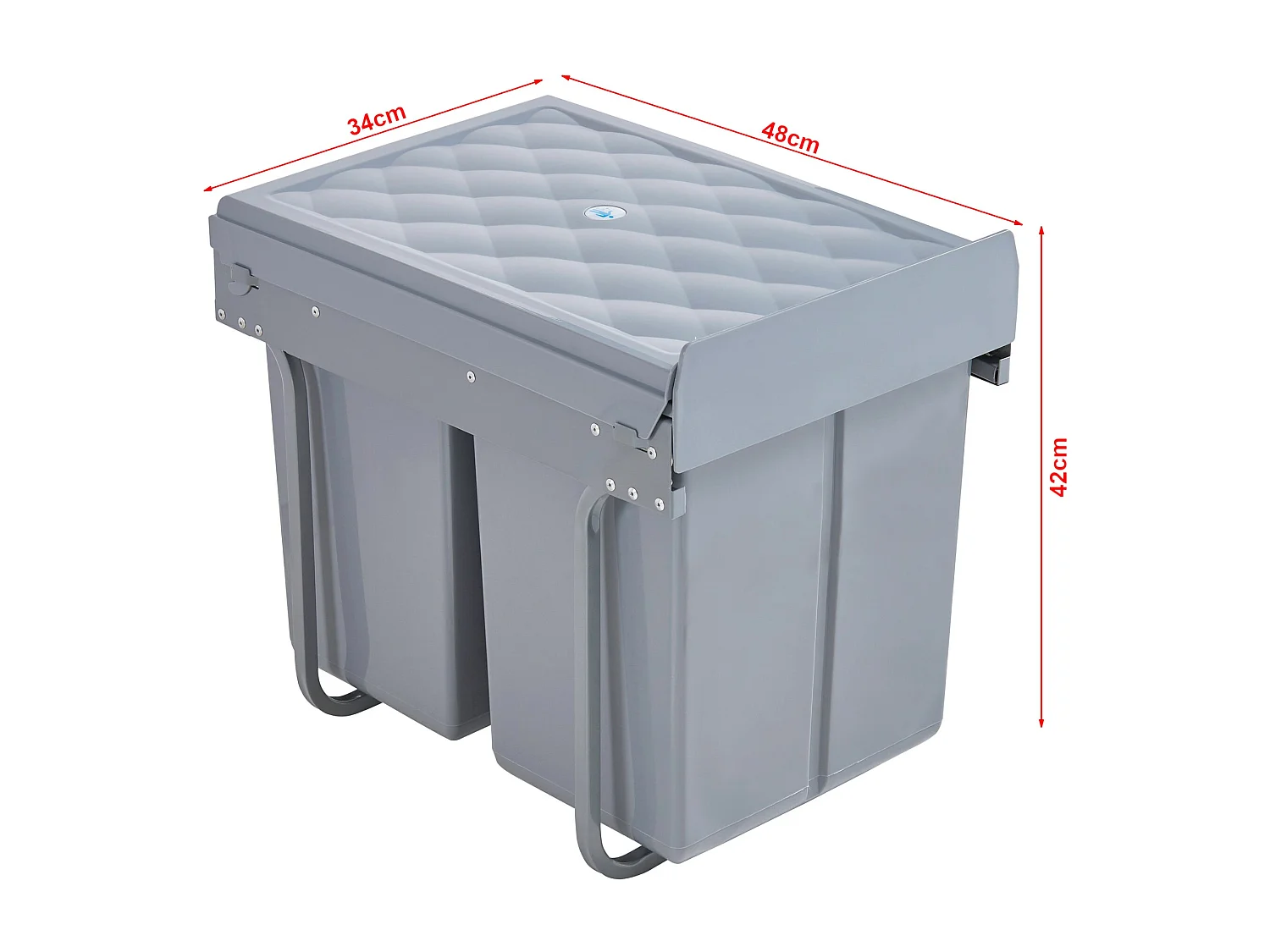 Lixeira embutida 2 x 20 litros 48 x 34 x 42 cm cinza 03_0008204