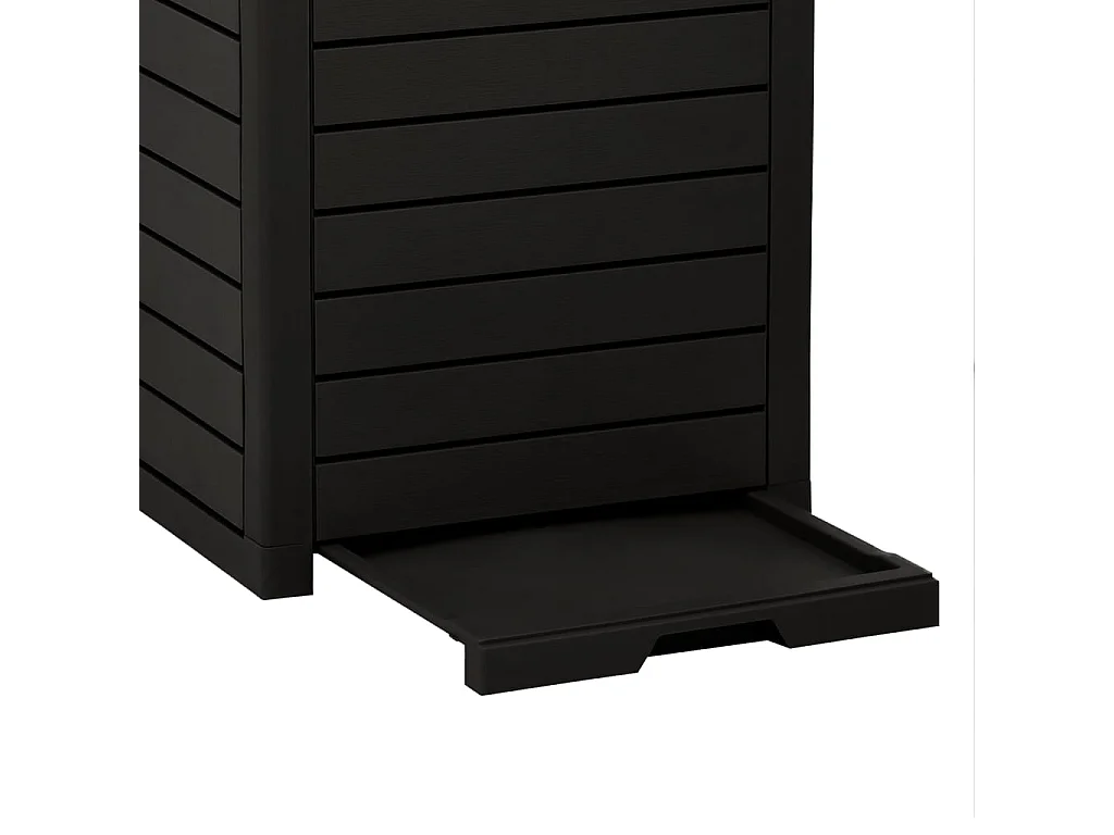 Poubelle d'extérieur 41 x noire 41 x 41 x 86 cm 02_0006069