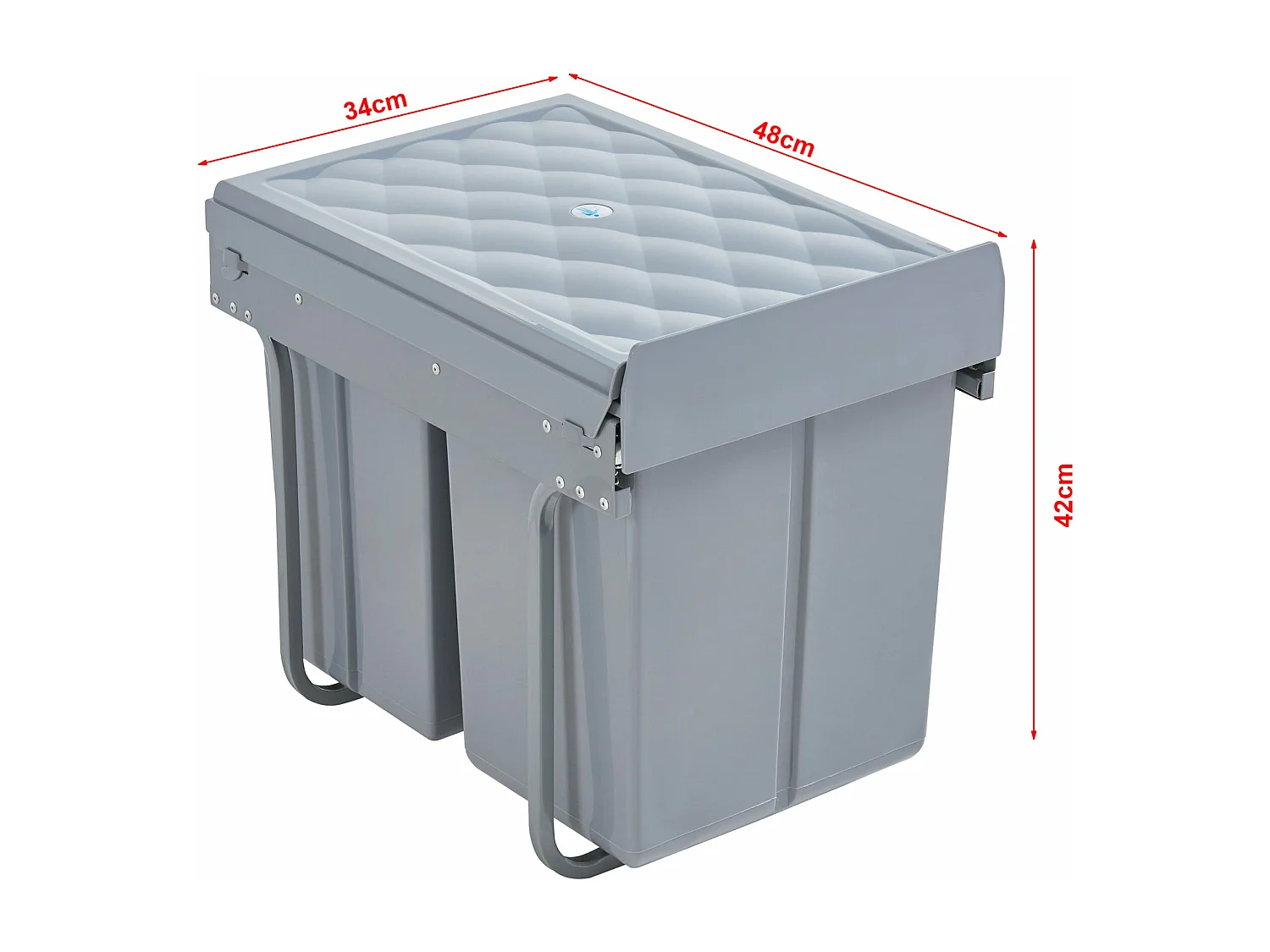 Lixeira embutida 2 x 10 + 1 x 20 litros 48 x 34 x 42 cm cinza 03_0008202