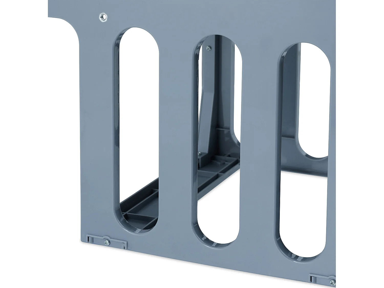 Papelera de cocina con 3 compartimentos ABS gris 13_0002324