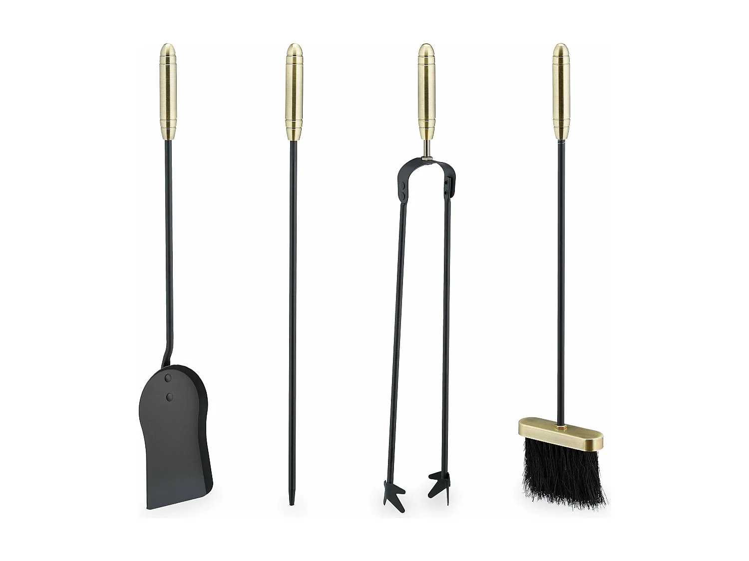 Ensemble serviteur de cheminée noire 22 x 17 x 65.5 cm 13_0002444