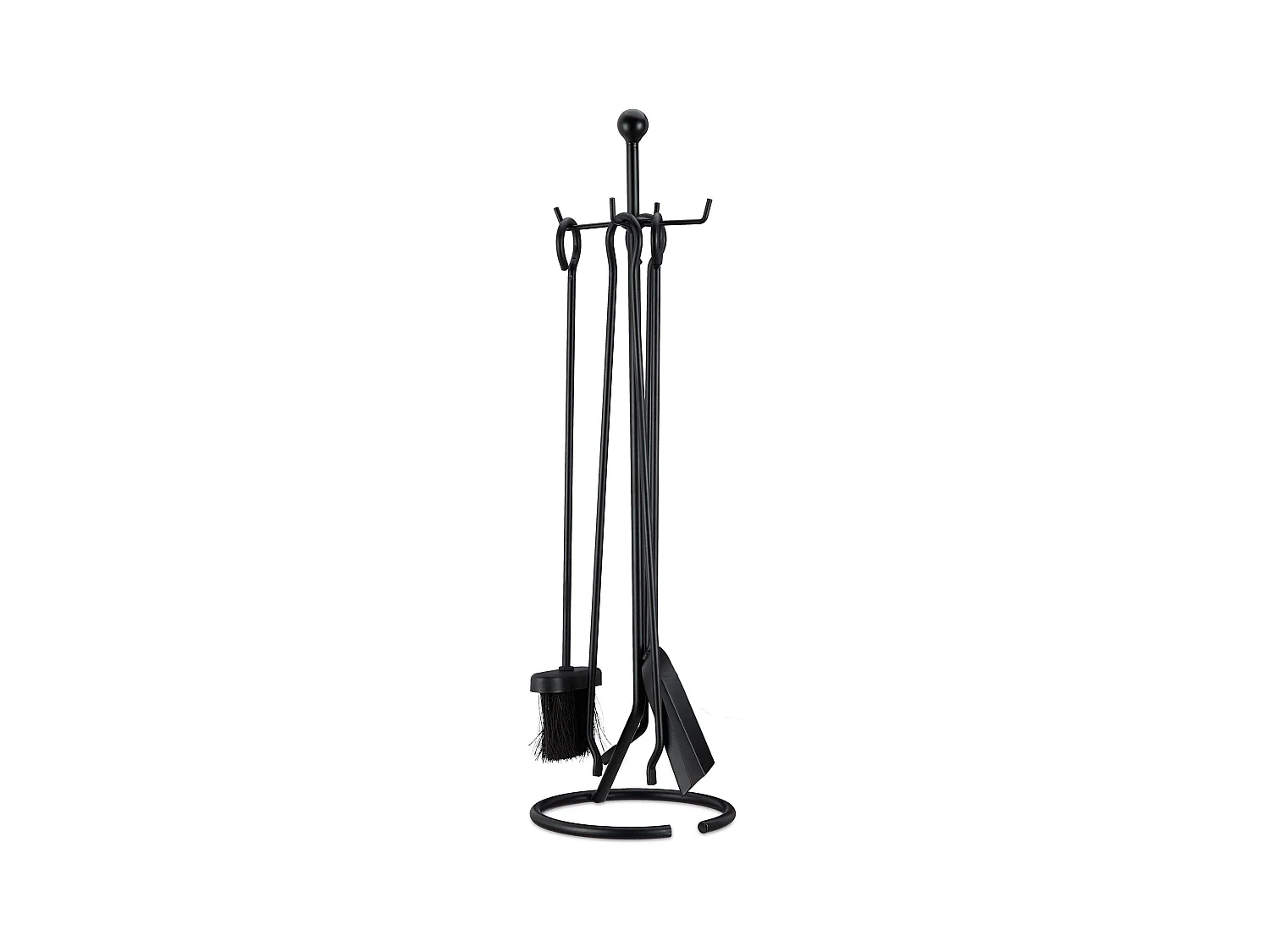 Ensemble serviteur de cheminée noire 20 x 20 x 68 cm 13_0002448
