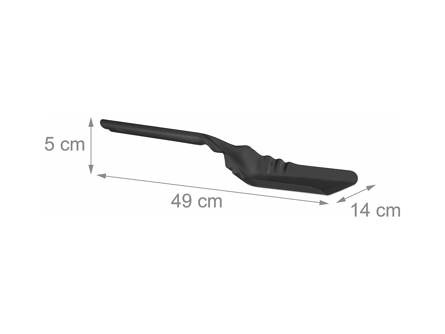 Pala para cenizas de chimenea 49 cm estufa de horno de acero negro 13_0001953