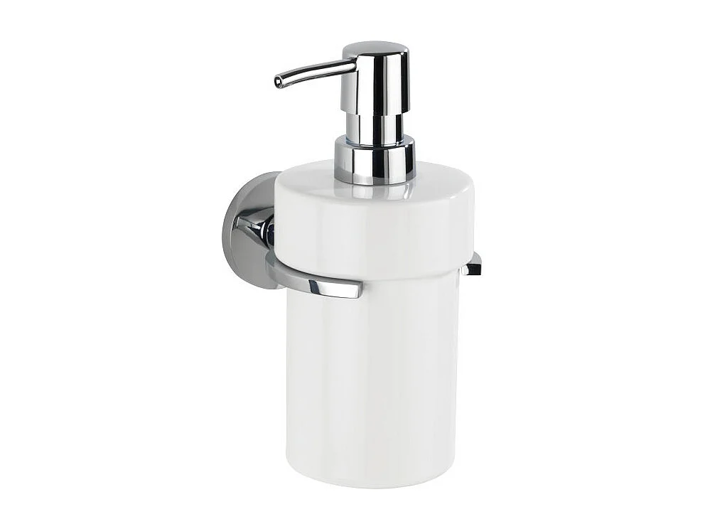 Distributeur de savon liquide céramique "Isera" avec support mural UV-Loc® - Blanc - 360 ml