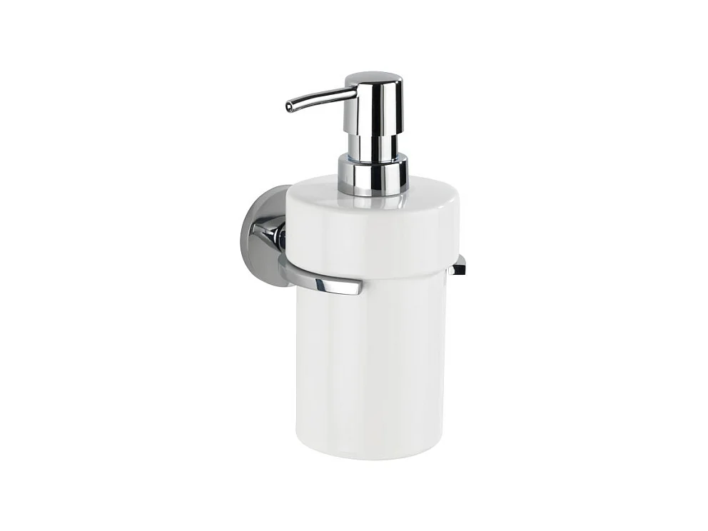 Distributeur de savon liquide céramique "Isera" avec support mural UV-Loc® - Blanc - 360 ml