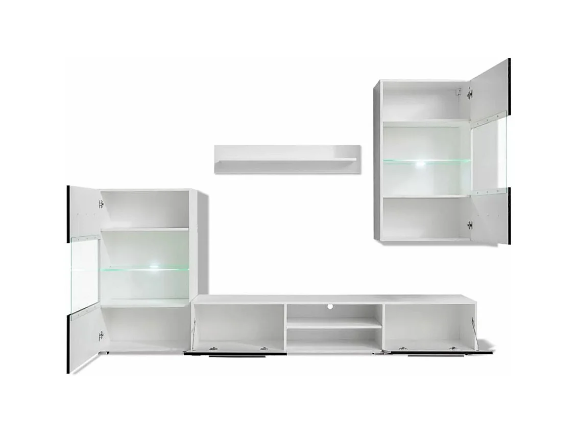 Meuble télé tv noire 240 x 40 x 195 cm 2502198