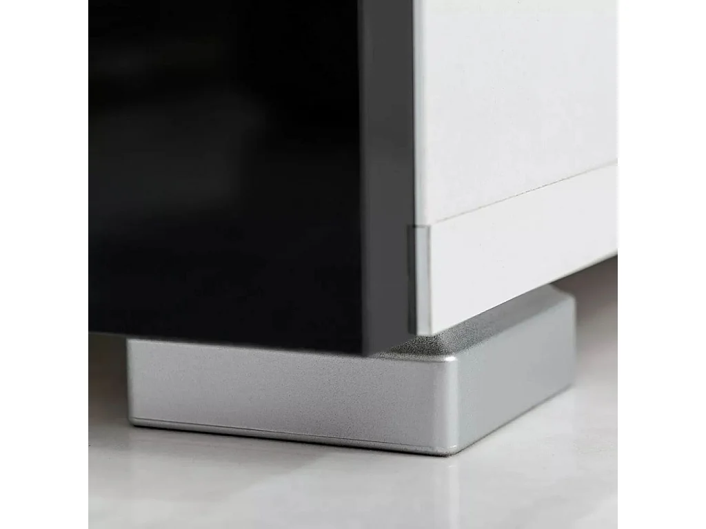 Móvel de TV Buffet de TV prático design de parede 5 peças com iluminação LED preta 2502198